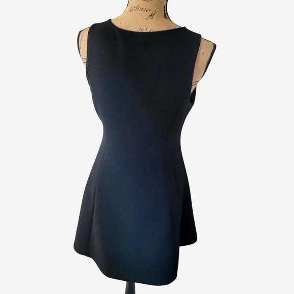 Forever 21 Black Sleeveless Ribbed Textured V-Neck Fit & Flare Dress-L - Picture 3 of 8